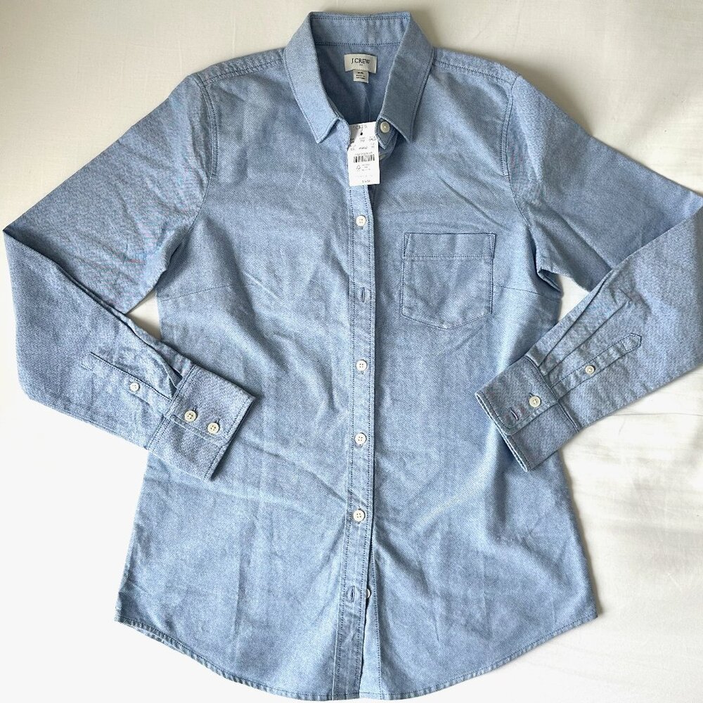 J.Crew Women’s Classic Oxford Shirt – Light Blue – Size XS – NEW WITH TAGS